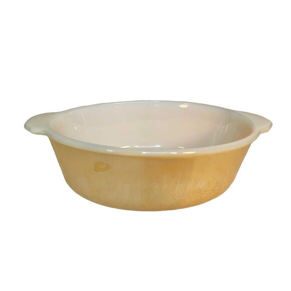 Vintage Pyrex FIRE KING Peach Lusterware 1-1/2 Qt. Casserole Dish #467 READ - Picture 5 of 16